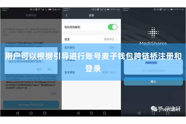 用户可以根据引导进行账号麦子钱包跨链桥注册和登录
