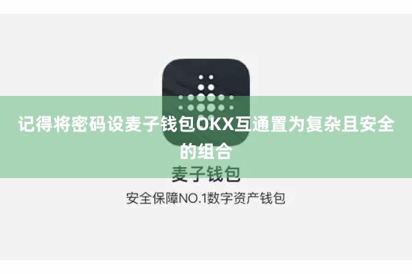 记得将密码设麦子钱包OKX互通置为复杂且安全的组合