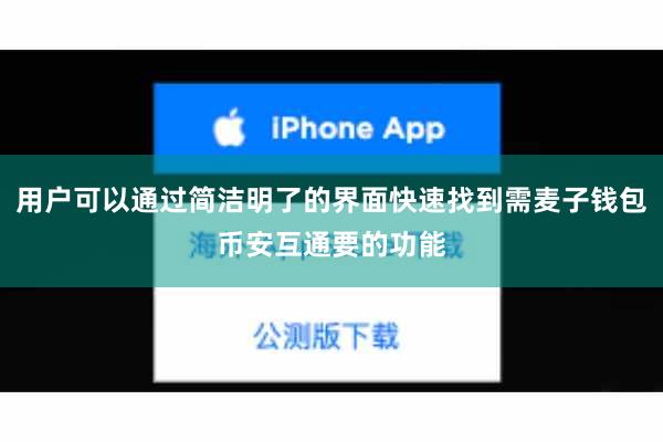 用户可以通过简洁明了的界面快速找到需麦子钱包币安互通要的功能