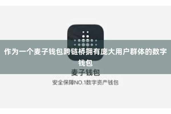 作为一个麦子钱包跨链桥拥有庞大用户群体的数字钱包